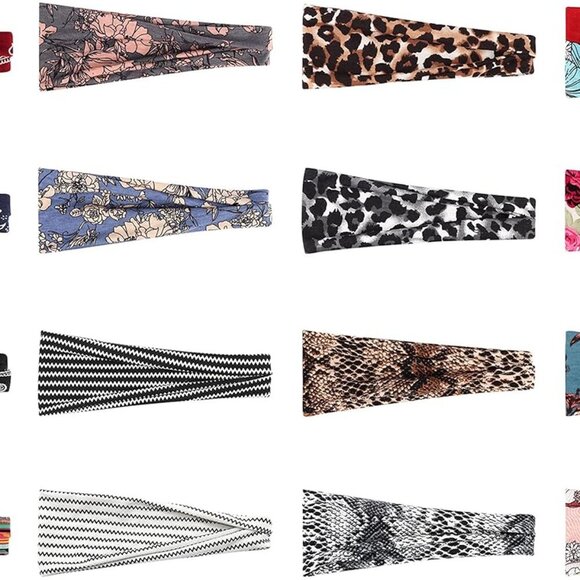 Yoga Running Leopard Headbands for Women Elastic Non-Slip Headbands Sports Worko - Picture 7 of 9